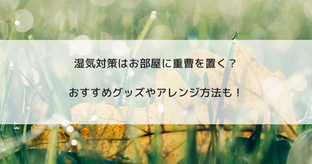 湿気対策はお部屋に重曹を置く?おすすめグッズやアレンジ方法も!
